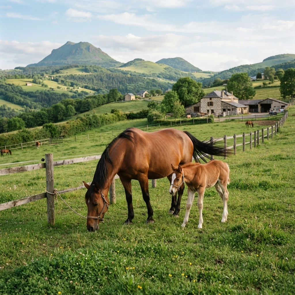 Élevage de chevaux au Écurie de la Mine, Saint-Just-près-Brioude