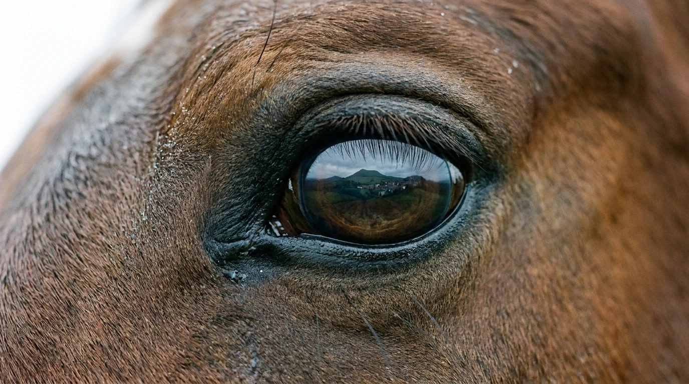 Un regard de cheval au Écurie de la Mine, Saint-Just-près-Brioude