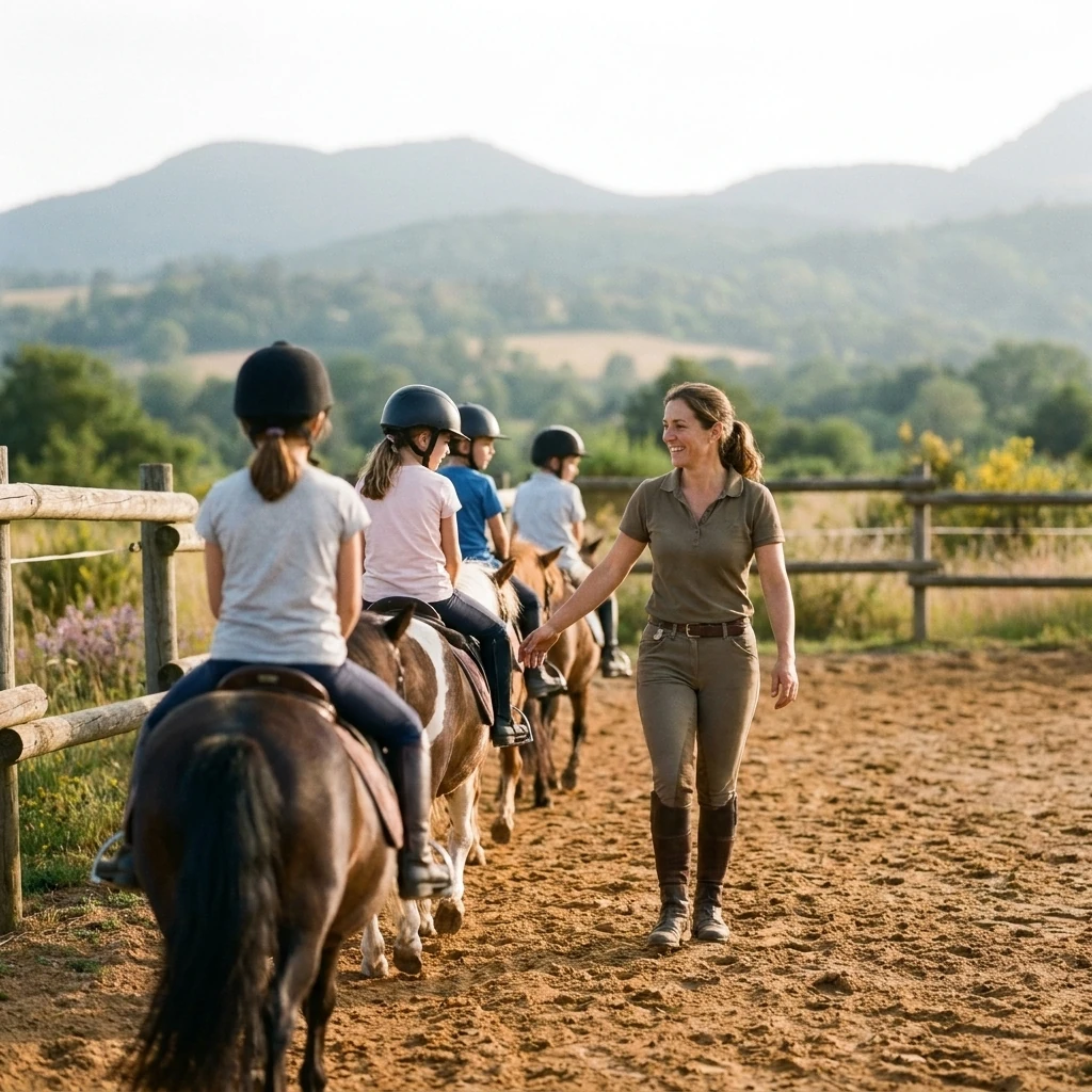 Cours de poney à Saint-Just-près-Brioude, Haute-Loire